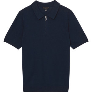 REISS BERKLEY Cotton Half Zip Knitted Polo Shirt